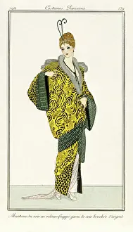 Velvet Prints: An evening silk coat with silver threads