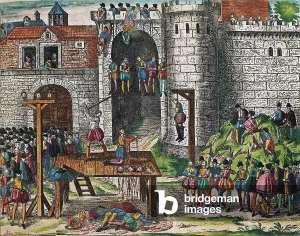 Hogenberg Franz Prints: Execution of Amboise conspirators
