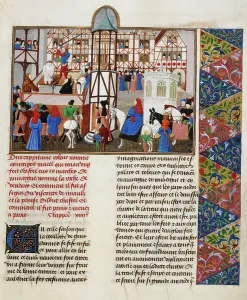 Weapns Prints: The execution of Aymerigot Marcel. Floral order and initial
