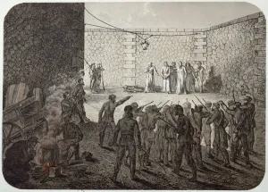 Firing Squad Prints: Execution of Hostages During the Commune, 1871 (engraving)