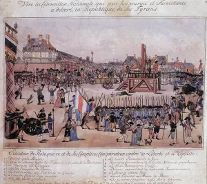 Robespierre Maximilien 1758 1794 Prints: Execution of Robespierre and his conspirators against freedom and equality