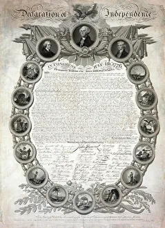 Original Prints: Facsimile of the original draft of the Declaration of Independence (1776)