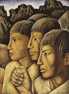 Farmers, (gouache and charcoal on newsprint laid down on board) Farmers, (gouache and charcoal on newsprint laid down on board)