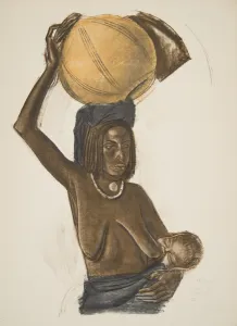 Femme Arabe Ouled Gopo avec son enfant (Fort Lamy), from Dessins et Peintures d' Femme Arabe Ouled Gopo avec son enfant (Fort Lamy), from Dessins et Peintures d'