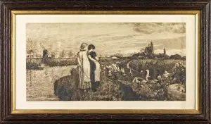 Robert Walker Macbeth Prints: In the Fens, Evening (etching)