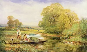 Agriculture And Rural Scene Prints: Ferry on the Avon (w / c)