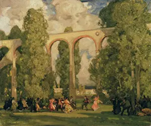 Alfred East Prints: The Fiesta