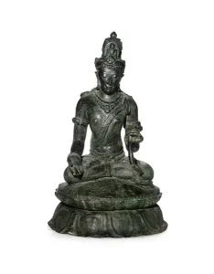 Southeast Asian Prints: Figure of Padmapani, Central Java (bronze)