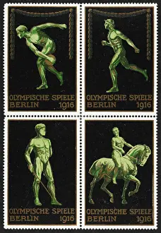 Fencer Prints: Four figures representing a discus thrower