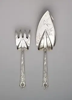 Gorham Manufacturing Company Prints: Fish slice and fork, 1869 (silver)