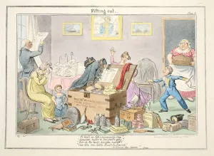 Preparations Prints: Fitting Out, from The Progress of a Midshipman, 1835 (hand-coloured engraving)