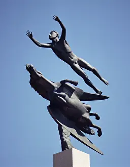 Perseus Prints: Flight of Pegasus, c.1925-35 (bronze)