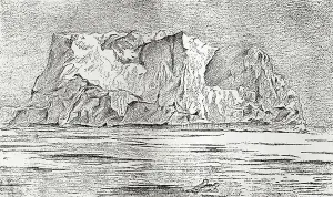 A floating iceberg