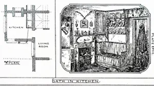 Edmund George Warren Prints: Floor plan of a kitchen