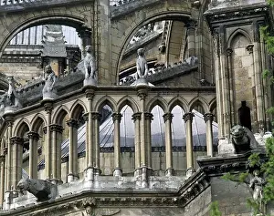 Rheims Prints: Flying buttresses and architectural elements