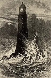 Silhouette Prints: The fourth Eddystone lighthouse
