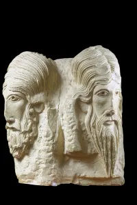 Fragment of a bust with three heads representing the Trinity Fragment of a bust with three heads representing the Trinity