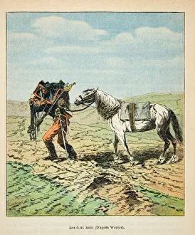 French and Germans, anecdotal history of the War of 1870-1871, 1888, illustration by Georges Hardouin (1846-1893) French and Germans, anecdotal history of the War of 1870-1871, 1888, illustration by Georges Hardouin (1846-1893)