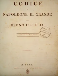 Frontispice du Code de Napoleon. en 1806