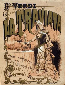 Frontispice of the score of the opera La Traviata by Giuseppe Verdi Frontispice of the score of the opera La Traviata by Giuseppe Verdi