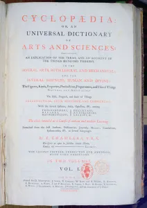Titlepage Prints: Frontispiece of Encyclopaedia: An Universal Dictionary of Arts and Sciences