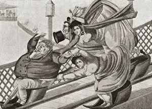 Funfair Prints: Fun on the roller coaster, 1815