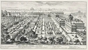 Gardens of the Quirinale, from Li Giardini di Roma, published c Gardens of the Quirinale, from Li Giardini di Roma, published c