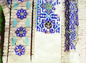 Samarkand Prints: Detail of gate, 1910