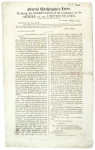 George Washington Lambert Prints: General Washingtons letter declaring his acceptance of the command