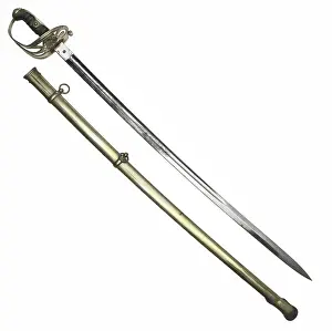 Edged Weapon Prints: German Made Sword Presented to Lt. A E Getchell