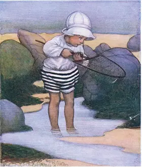 Catch Prints: A good catch (lithograph)