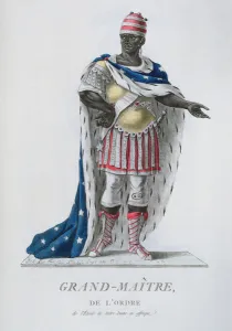 Grand Master of the Order of the Star of Notre-Dame, in African ceremonial dress Grand Master of the Order of the Star of Notre-Dame, in African ceremonial dress