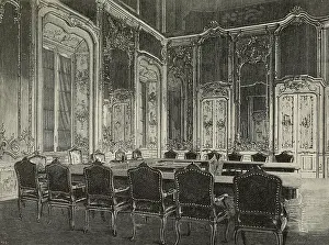 Hall of Mirrors (Salone degli Specchi), Palazzo Litta, Milan, Italy, engraving after photo, from L'Illustrazione Italiana, Year XX, No 30, July 23, 1893