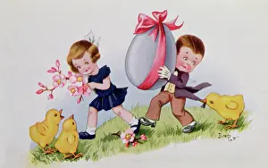 Henri Gustave Jossot Prints: Happy Easter, postcard
