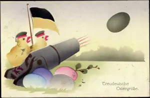Ostern Kleeblatter Prints: Happy Easter, Truly German Easter greetings, Chick, Cannon