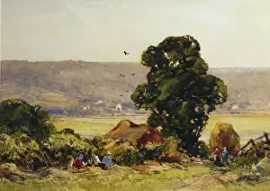 Agriculture And Rural Scene Prints: Haymaking (w / c on paper)