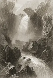 Head of the Devils Glen, County Wicklow, Ireland, from Scenery and Antiquities