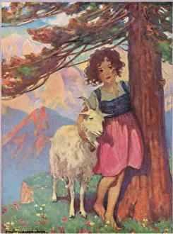 Jessie Willcox Smith Prints: Heidi (colour litho)