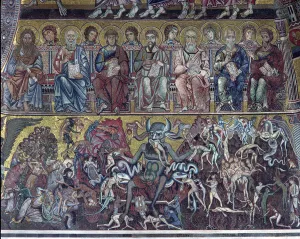 Hell, detail of the Last Judgement from the vault above the apse, 1225 (mosaic) Hell, detail of the Last Judgement from the vault above the apse, 1225 (mosaic)