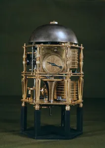 Pierced Prints: Front of a hexagonal table clock movement by Nicolas Lemaindre, 1619 (gilt-metal)