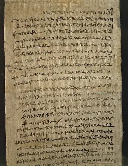 Ancient Law Prints: Hieratic script on a papyrus