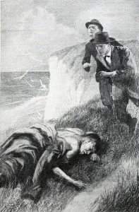 Illustration from The Adventure of the Lion's Mane, by Arthur Conan Doyle (litho) Illustration from The Adventure of the Lion's Mane, by Arthur Conan Doyle (litho)
