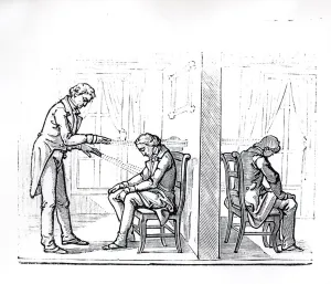 Illustration from du Potet's work om Animal Magnetism, 1863 (engraving) (b/w photo) Illustration from du Potet's work om Animal Magnetism, 1863 (engraving) (b/w photo)