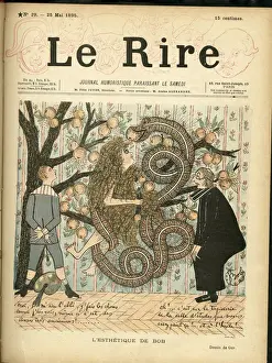 Illustration of Gyp (1849-1932) for the Cover of Le Lire, 1895-5-25 - Bob's Esthetics - Religion Faith - Eve Illustration of Gyp (1849-1932) for the Cover of Le Lire, 1895-5-25 - Bob's Esthetics - Religion Faith - Eve
