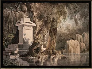 Imaginary Landscape with gravestone dedicated to the poet Edoardo Valvo, 1804 (pencil and w/c on paper) Imaginary Landscape with gravestone dedicated to the poet Edoardo Valvo, 1804 (pencil and w/c on paper)