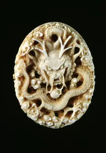 Imperial seal with a dragon guarding a pearl of wisdom (ivory) Imperial seal with a dragon guarding a pearl of wisdom (ivory)