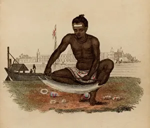 Cutting Prints: Indian Shell-cutter