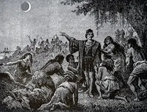Colonizer Prints: Indians astonished by the eclipse of the moon