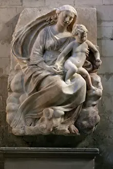 Walter Puttner Prints: Interior, bas-relief, polychrome
