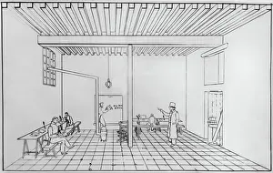 Maynard Dixon Prints: Interior of the mathematics class
